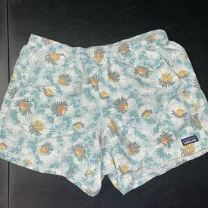 Patagonia Light Blue Floral Aurea Blooms Baggies Shorts